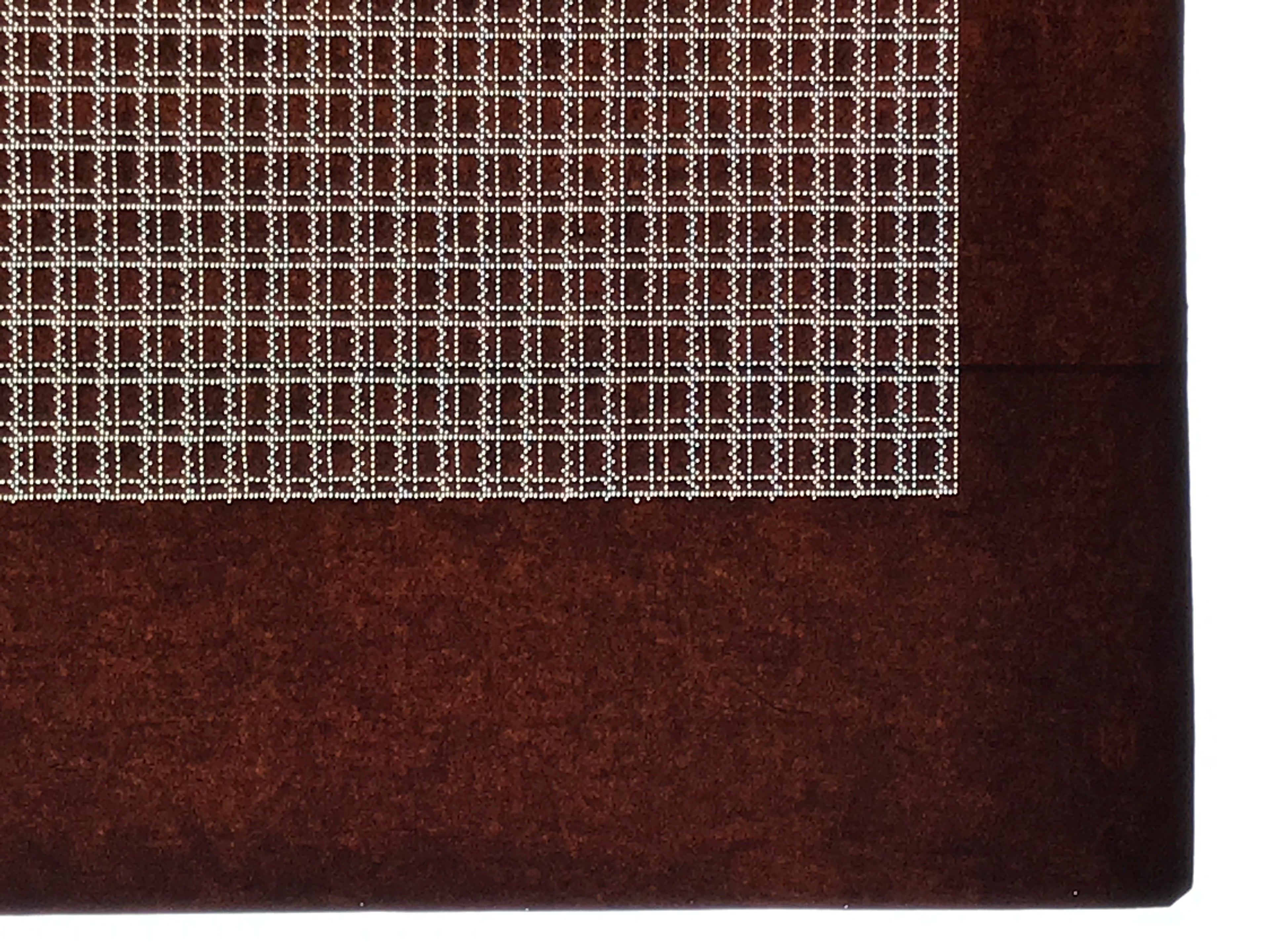 Antique Japanese Ise Katagami Paper Kimono Stencil Katazome Dots Grid A873