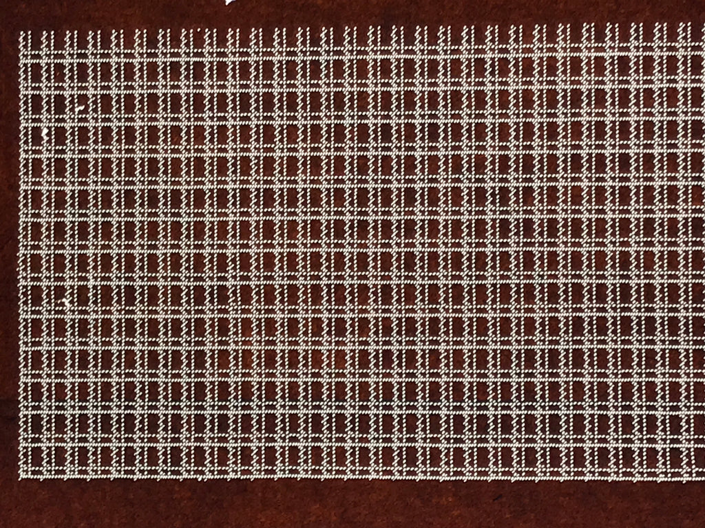 Antique Japanese Ise Katagami Paper Kimono Stencil Katazome Dots Grid A873
