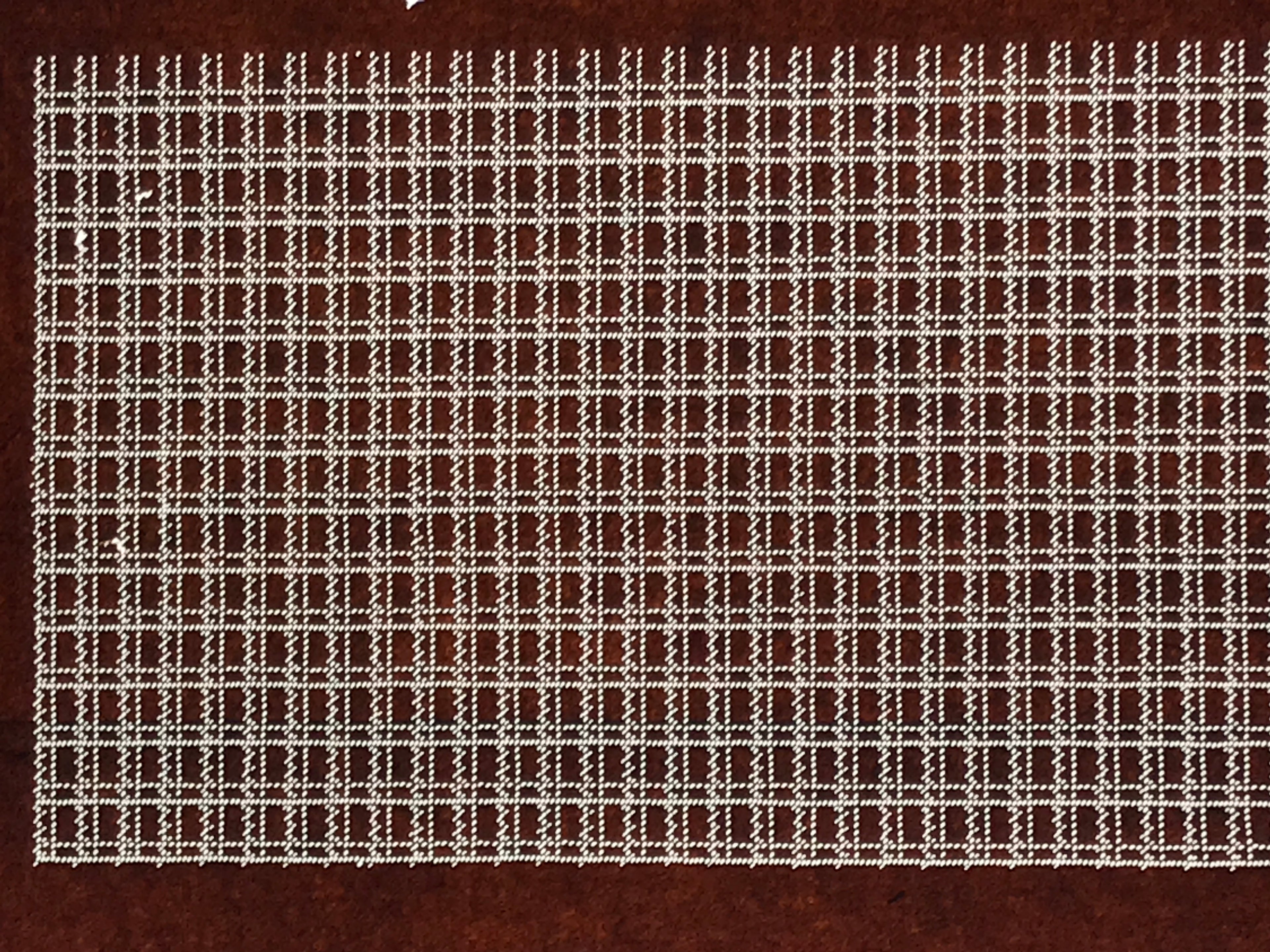Antique Japanese Ise Katagami Paper Kimono Stencil Katazome Dots Grid A873