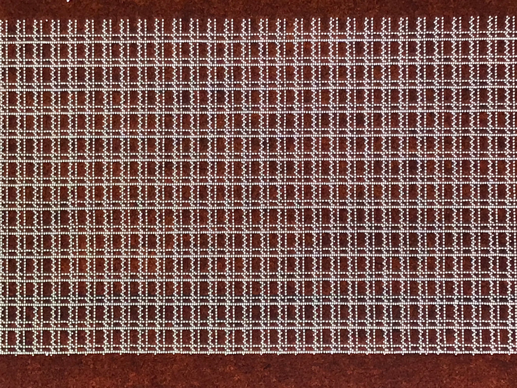 Antique Japanese Ise Katagami Paper Kimono Stencil Katazome Dots Grid A873