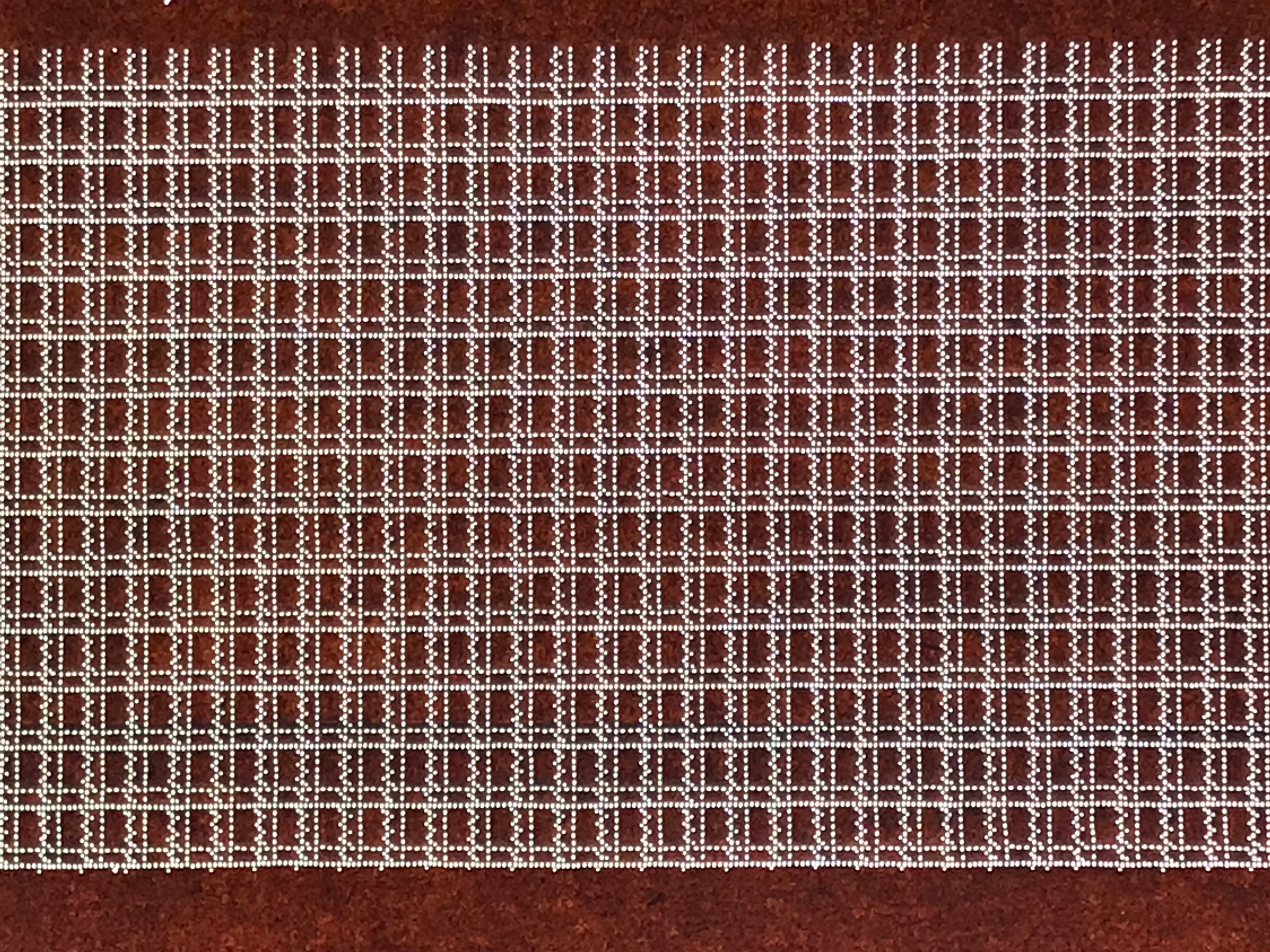 Antique Japanese Ise Katagami Paper Kimono Stencil Katazome Dots Grid A873