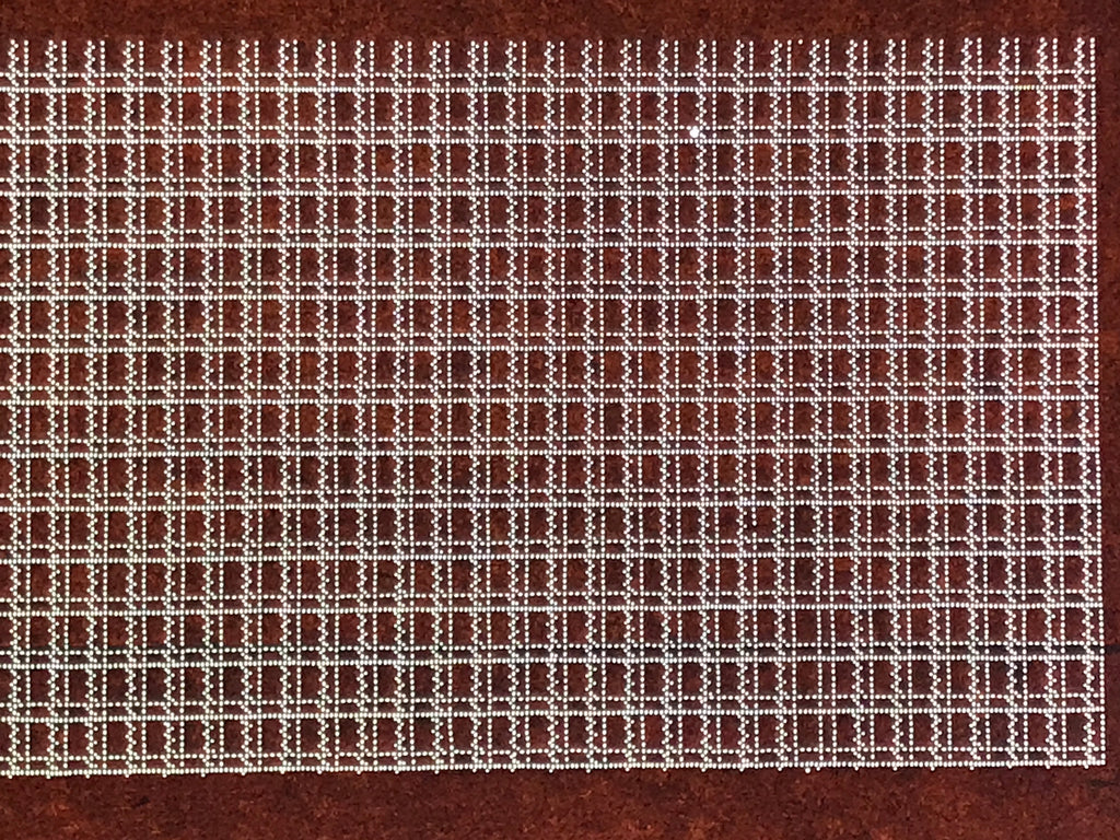 Antique Japanese Ise Katagami Paper Kimono Stencil Katazome Dots Grid A873