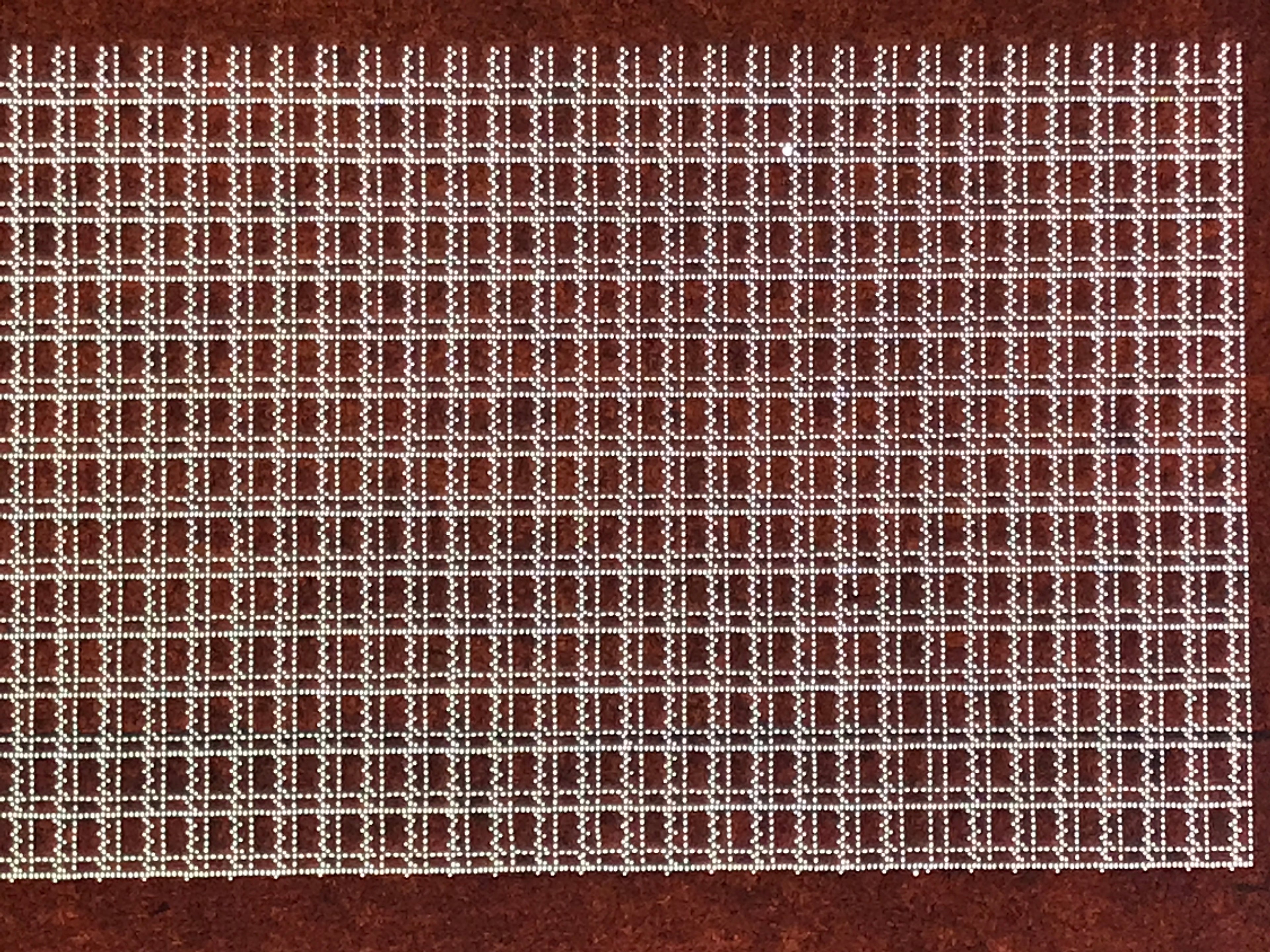 Antique Japanese Ise Katagami Paper Kimono Stencil Katazome Dots Grid A873