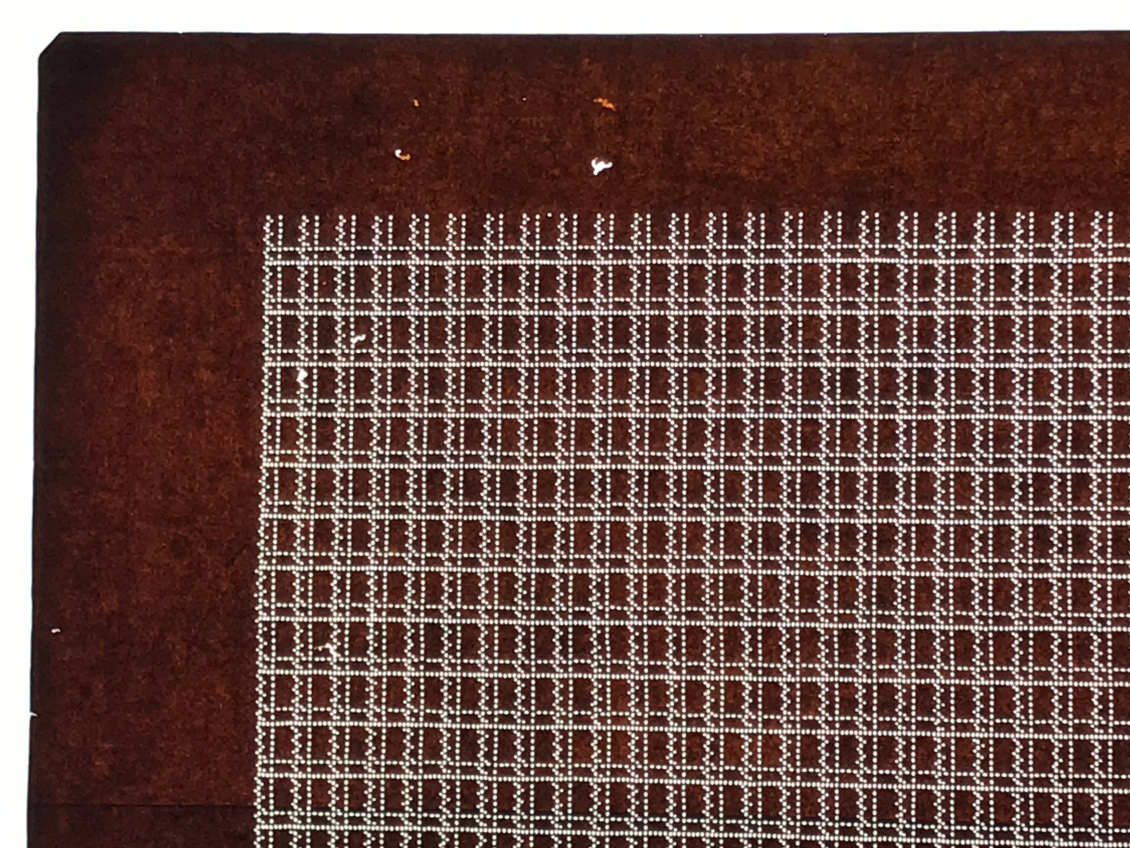 Antique Japanese Ise Katagami Paper Kimono Stencil Katazome Dots Grid A873