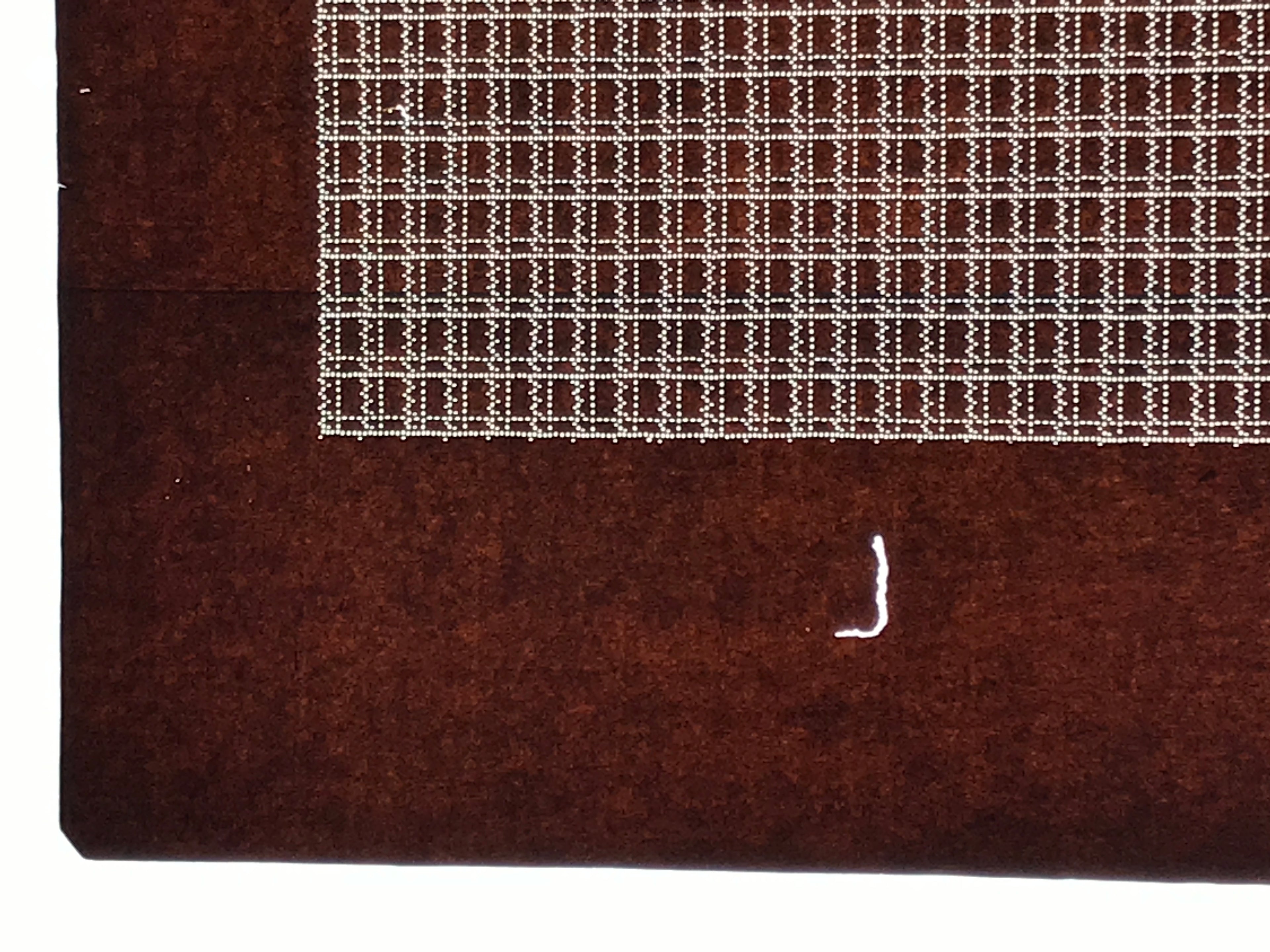 Antique Japanese Ise Katagami Paper Kimono Stencil Katazome Dots Grid A873