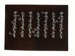 Antique Japanese Ise Katagami Paper Kimono Stencil Katazome Floral Leaves A865