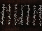 Antique Japanese Ise Katagami Paper Kimono Stencil Katazome Floral Leaves A865