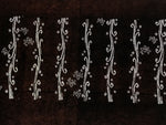 Antique Japanese Ise Katagami Paper Kimono Stencil Katazome Floral Leaves A865