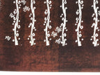 Antique Japanese Ise Katagami Paper Kimono Stencil Katazome Floral Leaves A865
