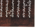 Antique Japanese Ise Katagami Paper Kimono Stencil Katazome Floral Leaves A865
