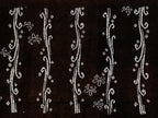 Antique Japanese Ise Katagami Paper Kimono Stencil Katazome Floral Leaves A865