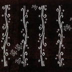 Antique Japanese Ise Katagami Paper Kimono Stencil Katazome Floral Leaves A865