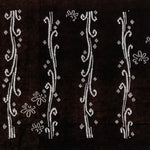 Antique Japanese Ise Katagami Paper Kimono Stencil Katazome Floral Leaves A865