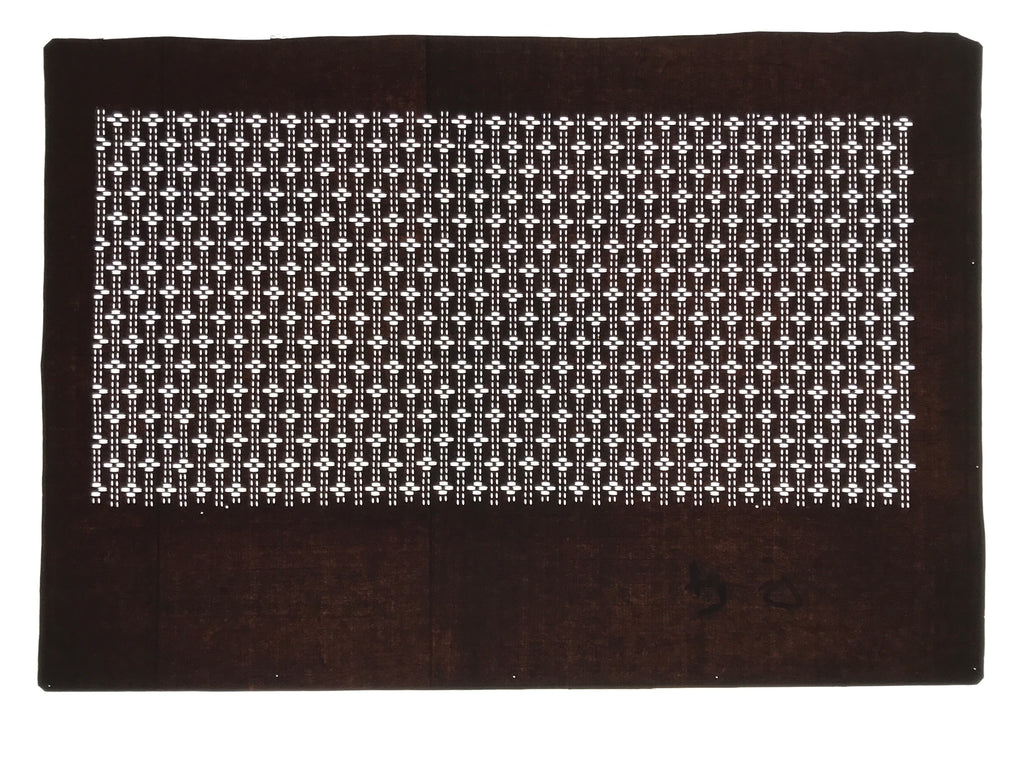 Antique Japanese Ise Katagami Paper Kimono Stencil Katazome Floral Line A858