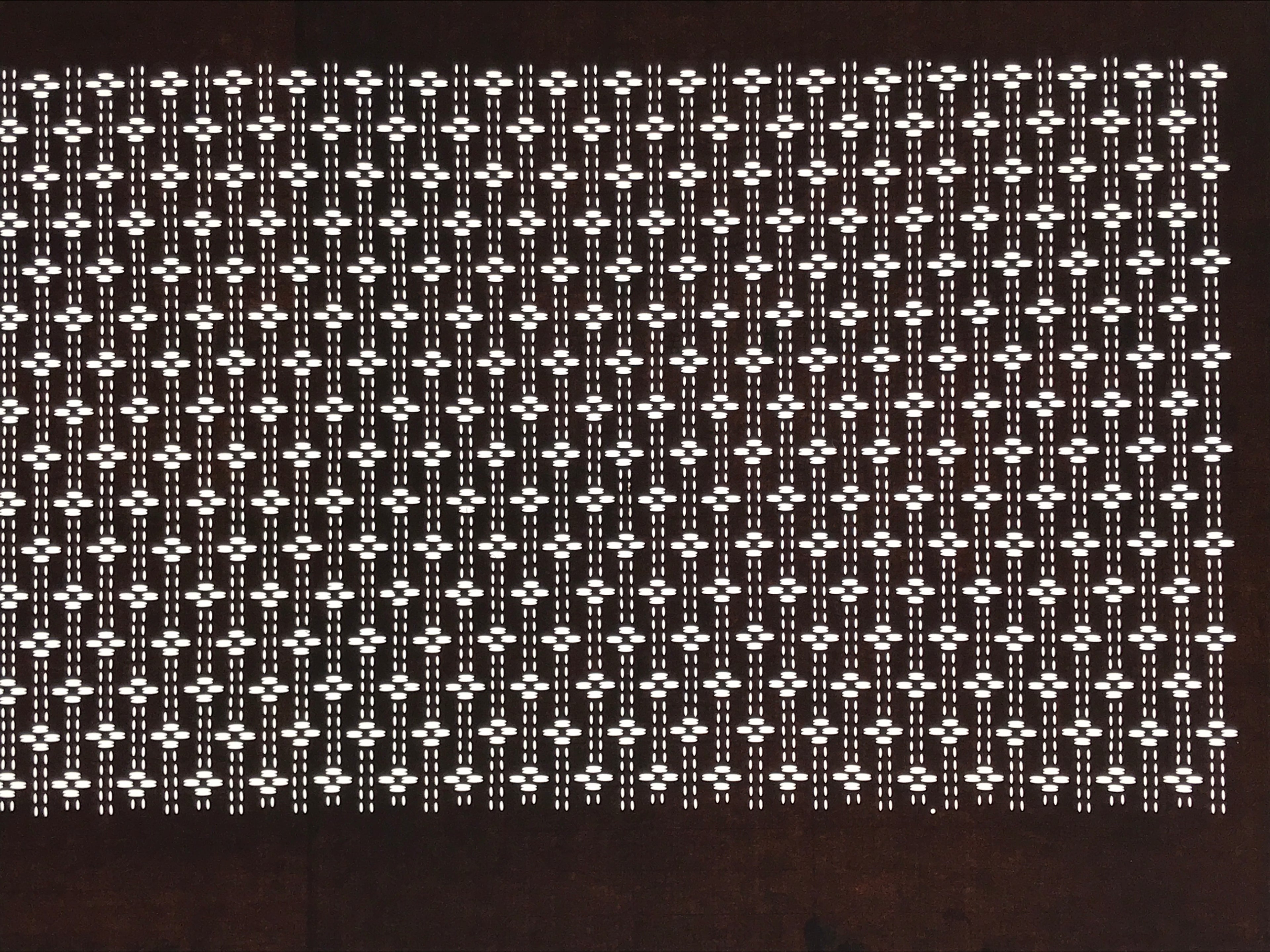 Antique Japanese Ise Katagami Paper Kimono Stencil Katazome Floral Line A858
