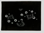 Antique Japanese Ise Katagami Paper Kimono Stencil Katazome Flower Design A823