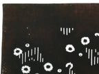 Antique Japanese Ise Katagami Paper Kimono Stencil Katazome Flower Design A823