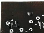 Antique Japanese Ise Katagami Paper Kimono Stencil Katazome Flower Design A823