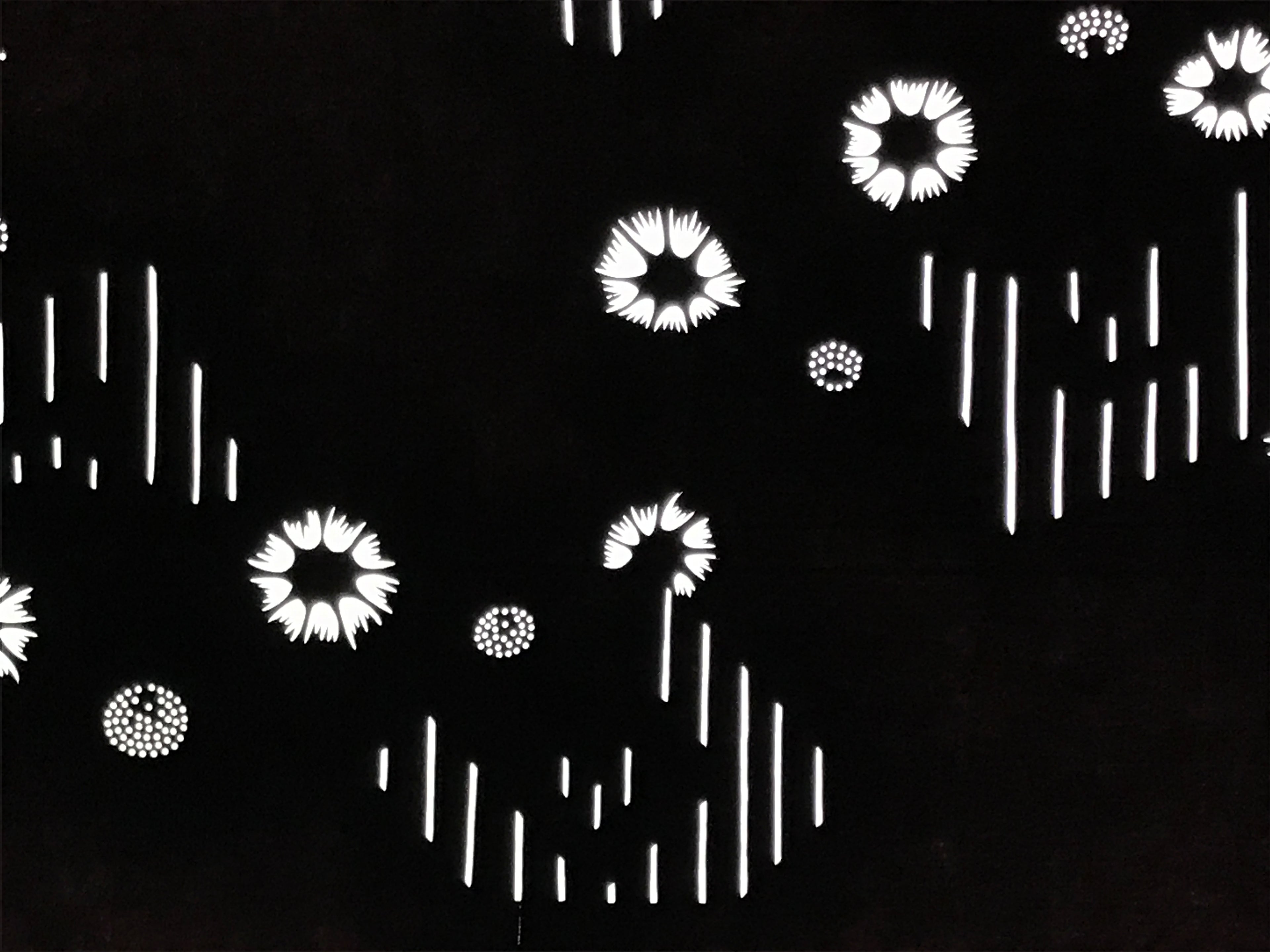 Antique Japanese Ise Katagami Paper Kimono Stencil Katazome Flower Design A823