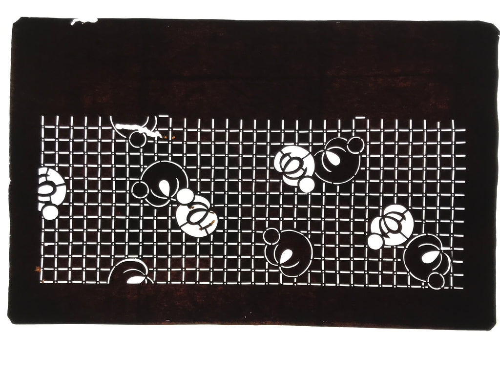 Antique Japanese Ise Katagami Paper Kimono Stencil Katazome Fruit Flowers A830