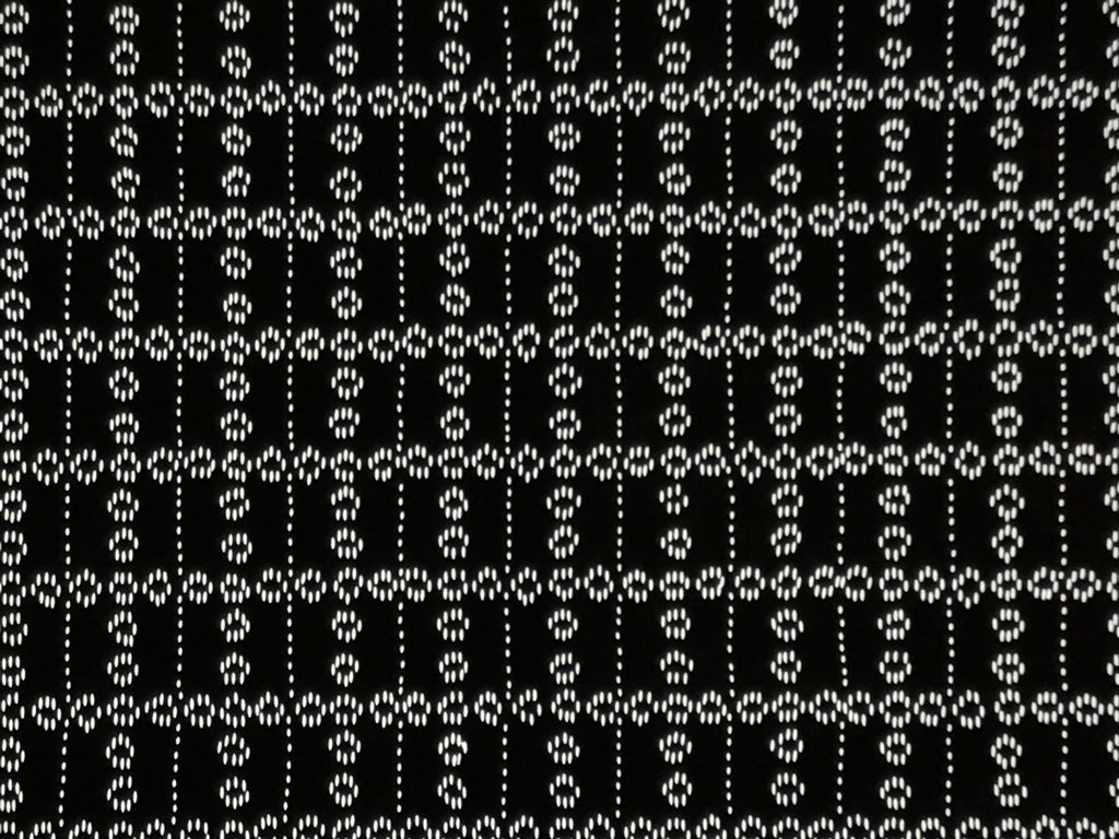 Antique Japanese Ise Katagami Paper Kimono Stencil Katazome Grid Pattern A854
