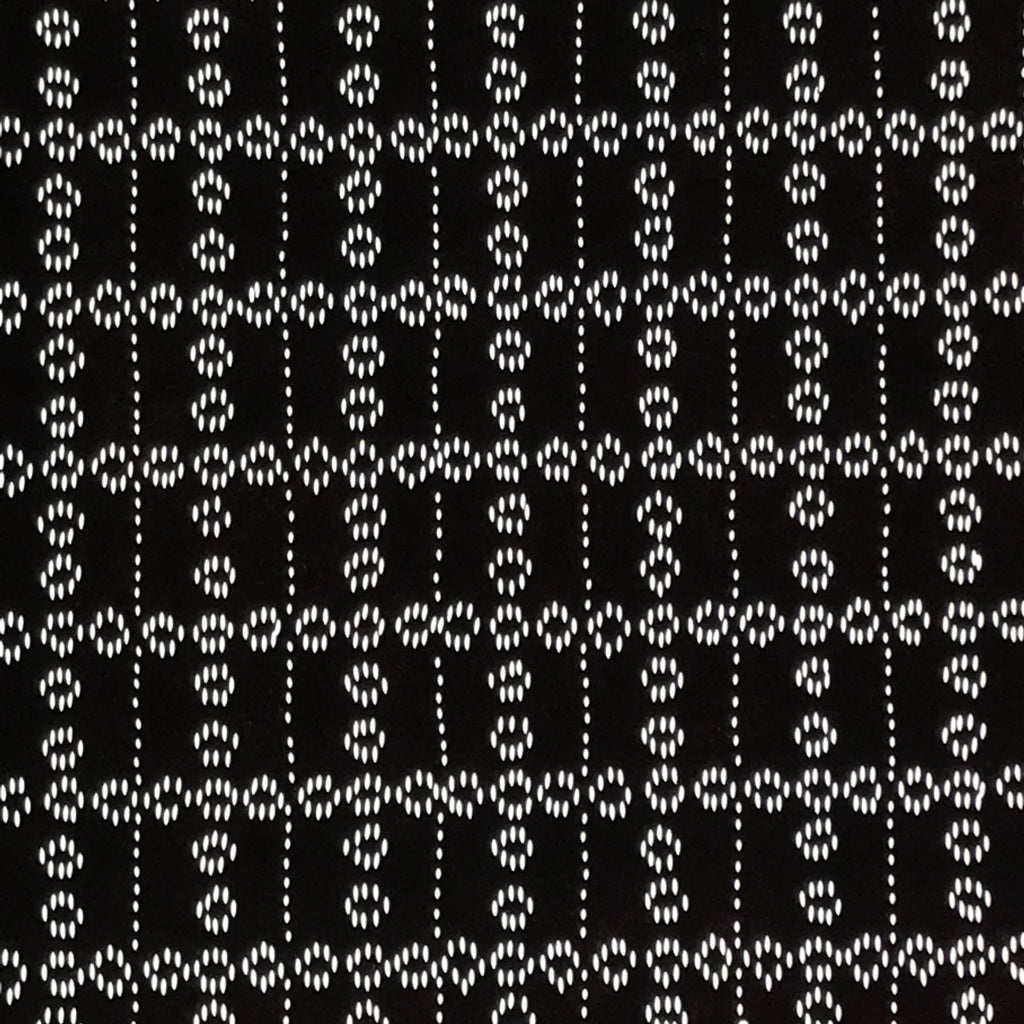Antique Japanese Ise Katagami Paper Kimono Stencil Katazome Grid Pattern A854