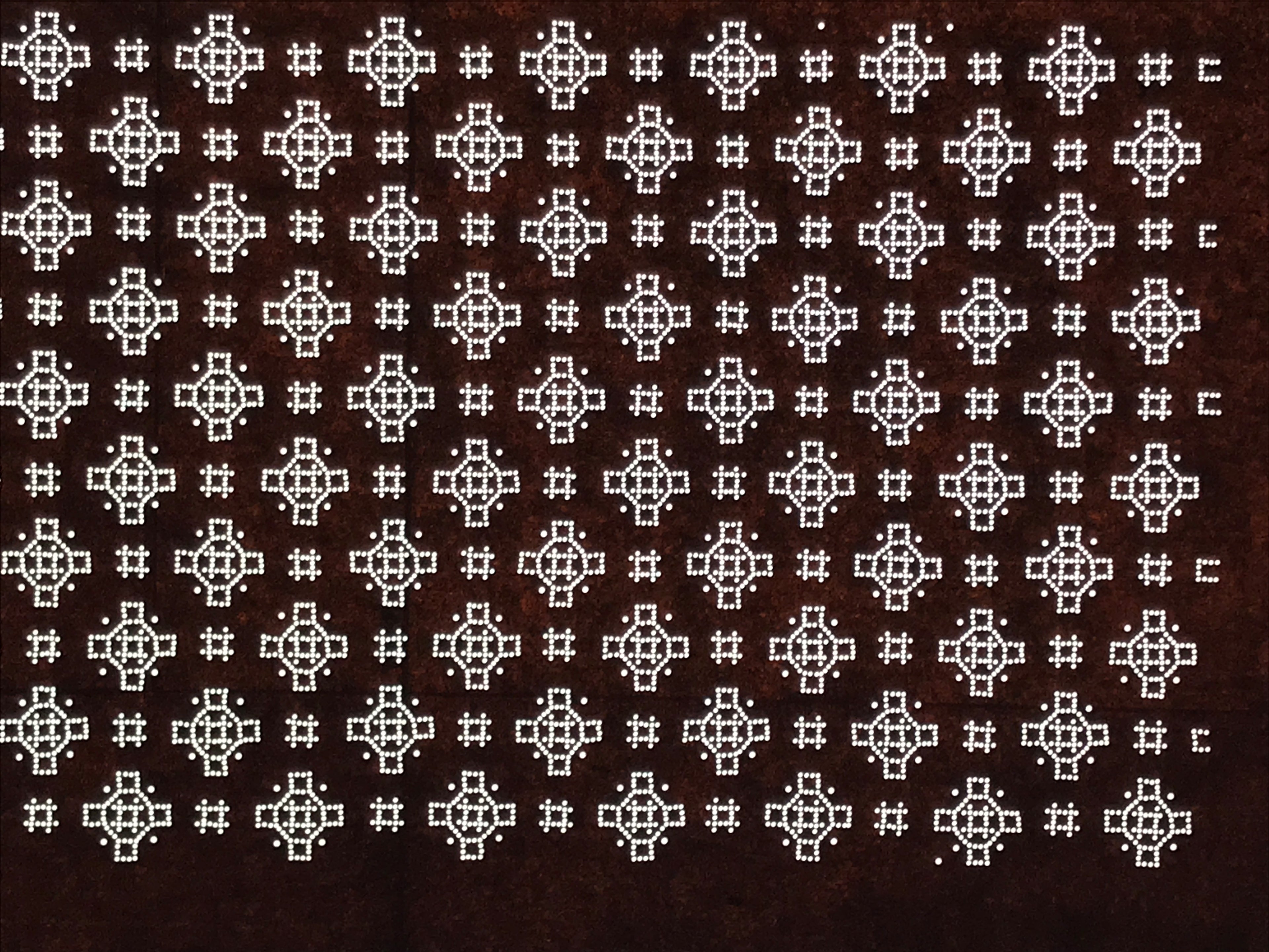 Antique Japanese Ise Katagami Paper Kimono Stencil Katazome Igeta Hash Well A875