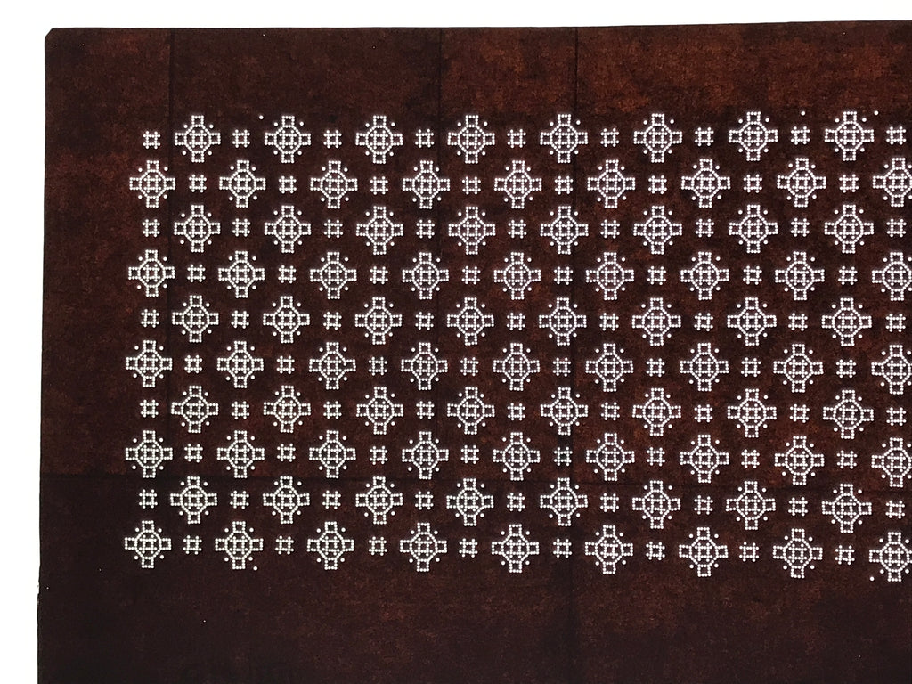 Antique Japanese Ise Katagami Paper Kimono Stencil Katazome Igeta Hash Well A875