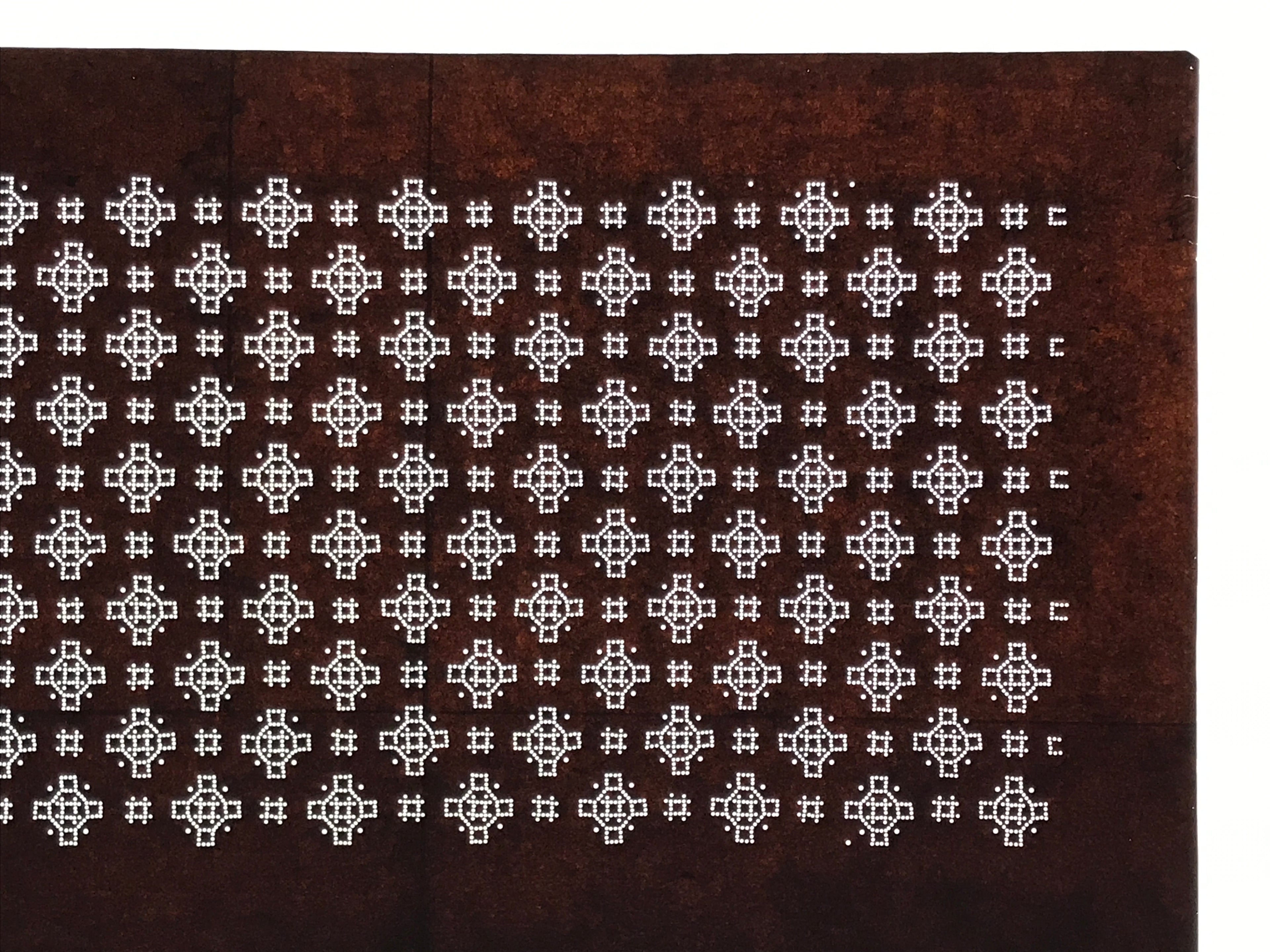 Antique Japanese Ise Katagami Paper Kimono Stencil Katazome Igeta Hash Well A875