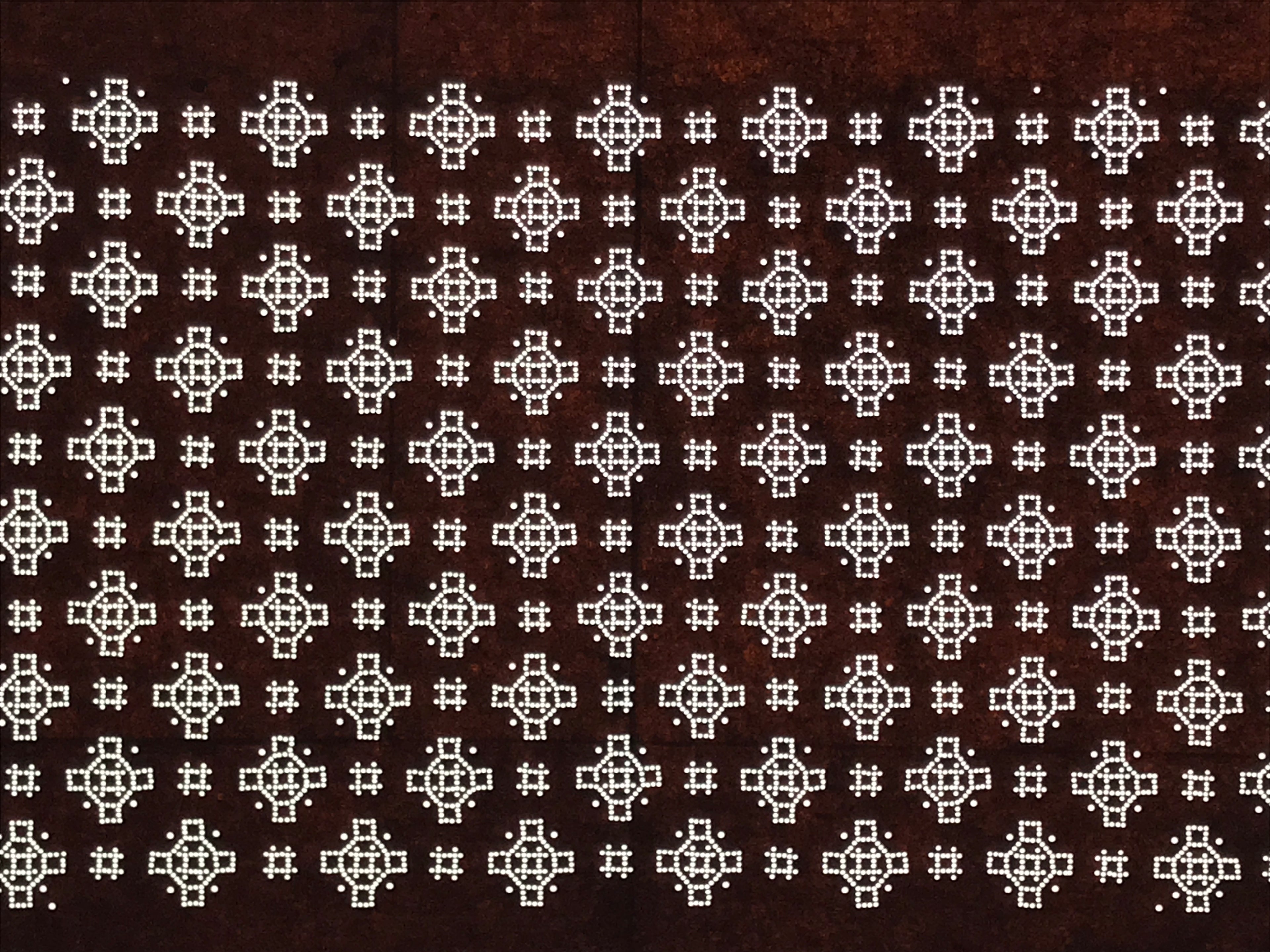 Antique Japanese Ise Katagami Paper Kimono Stencil Katazome Igeta Hash Well A875
