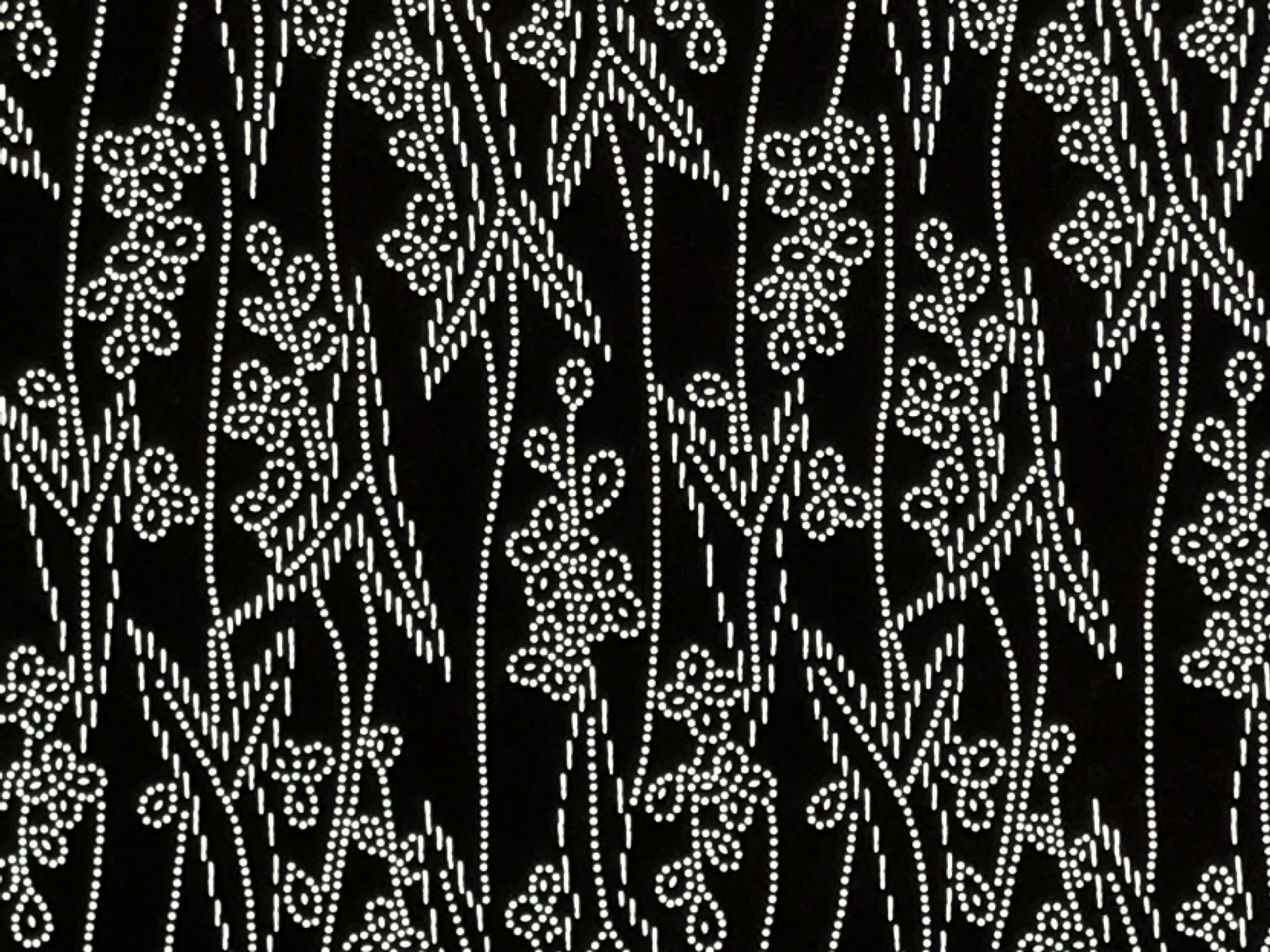 Antique Japanese Ise Katagami Paper Kimono Stencil Katazome Leaves Berries A871