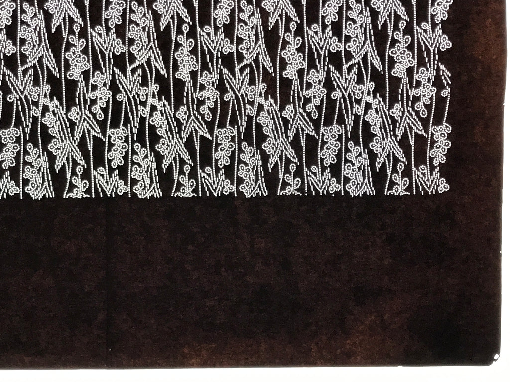 Antique Japanese Ise Katagami Paper Kimono Stencil Katazome Leaves Berries A871