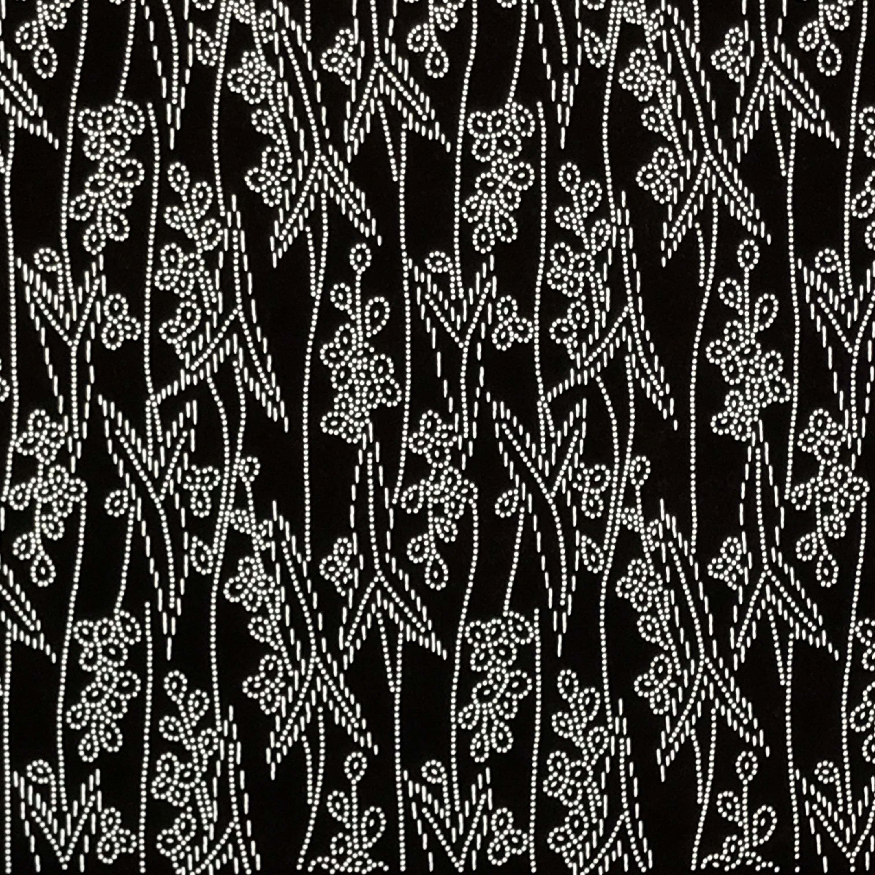 Antique Japanese Ise Katagami Paper Kimono Stencil Katazome Leaves Berries A871