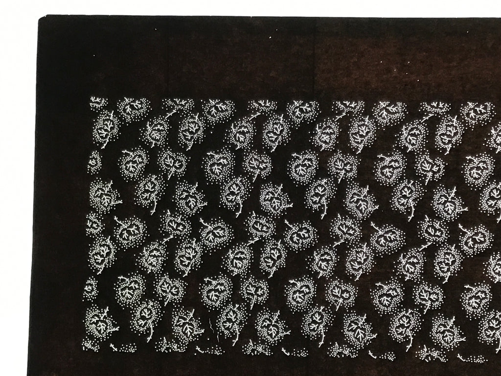 Antique Japanese Ise Katagami Paper Kimono Stencil Katazome Plant Leaves A852