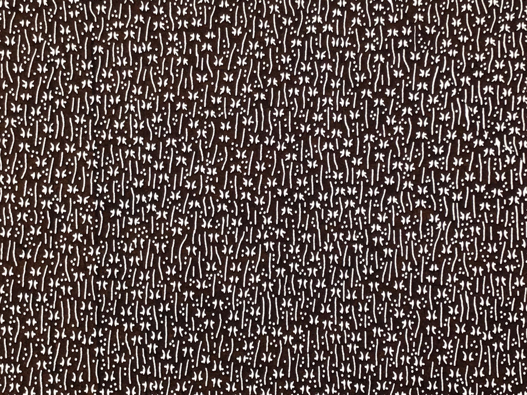 Antique Japanese Ise Katagami Paper Kimono Stencil Katazome Plant Pattern A842
