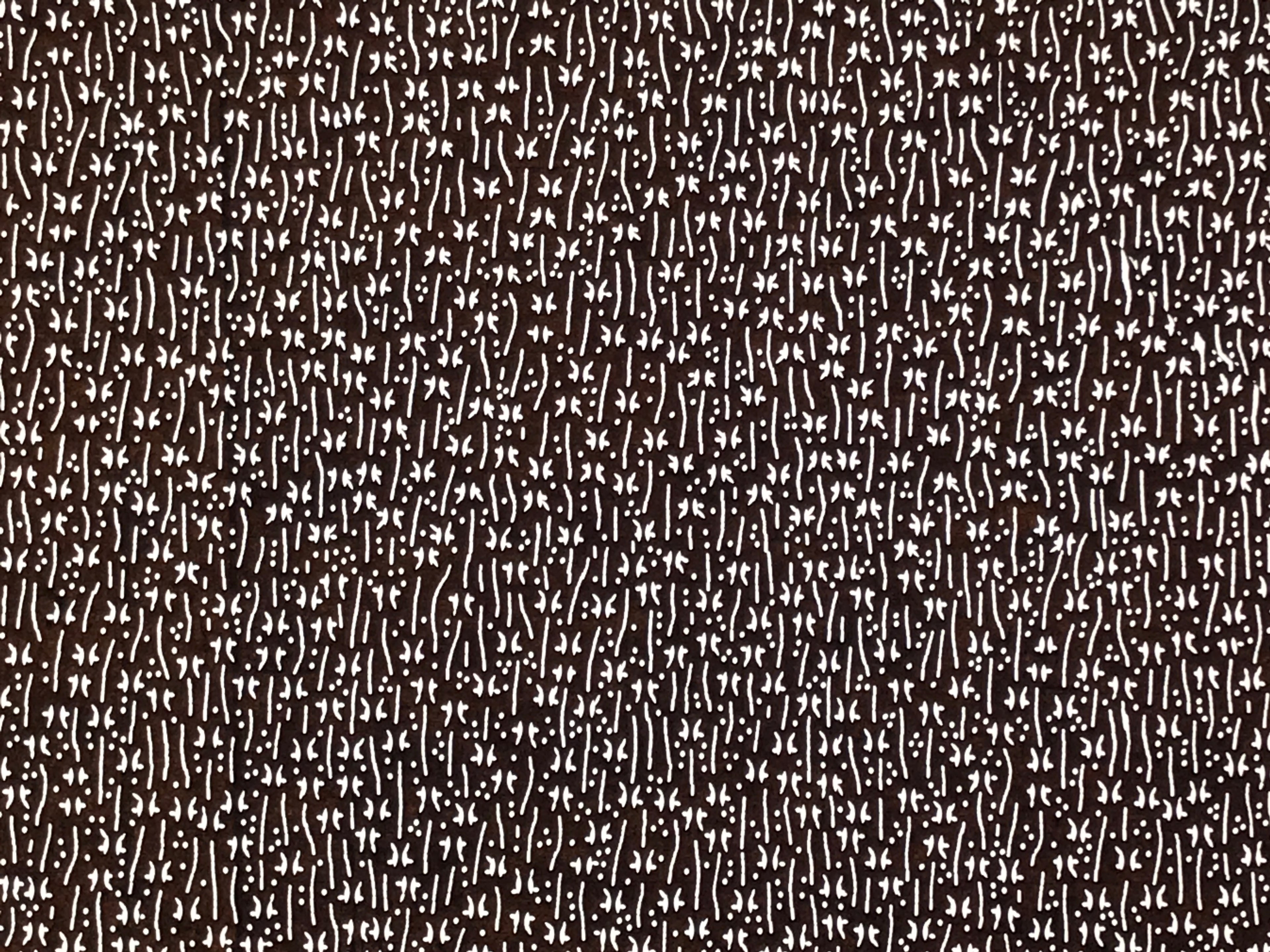 Antique Japanese Ise Katagami Paper Kimono Stencil Katazome Plant Pattern A842