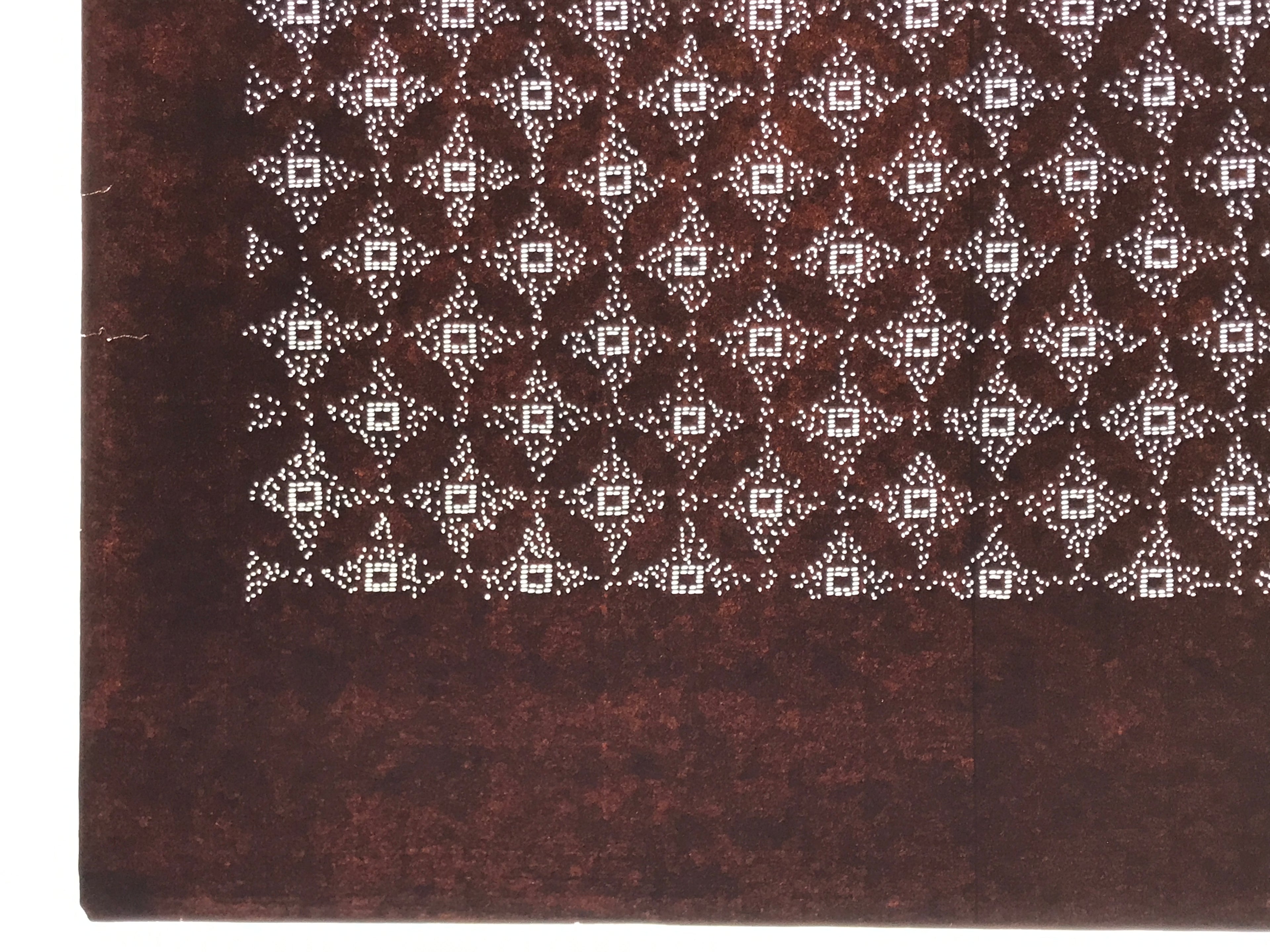 Antique Japanese Ise Katagami Paper Kimono Stencil Katazome Shippo Design A844