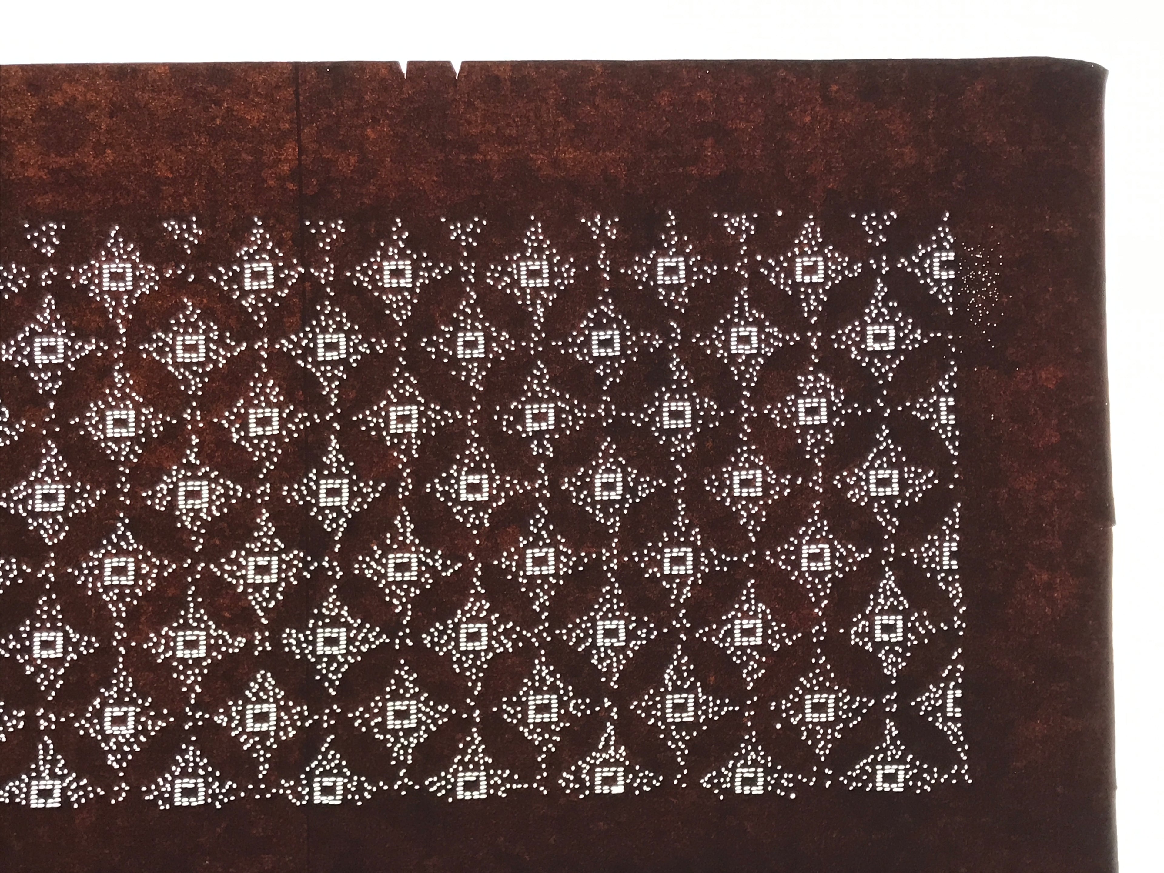 Antique Japanese Ise Katagami Paper Kimono Stencil Katazome Shippo Design A844