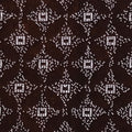 Antique Japanese Ise Katagami Paper Kimono Stencil Katazome Shippo Design A844
