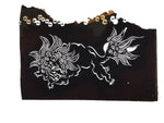 Antique Japanese Ise Katagami Paper Kimono Stencil Katazome Shishi Lion A825