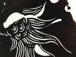 Antique Japanese Ise Katagami Paper Kimono Stencil Katazome Shishi Lion A825