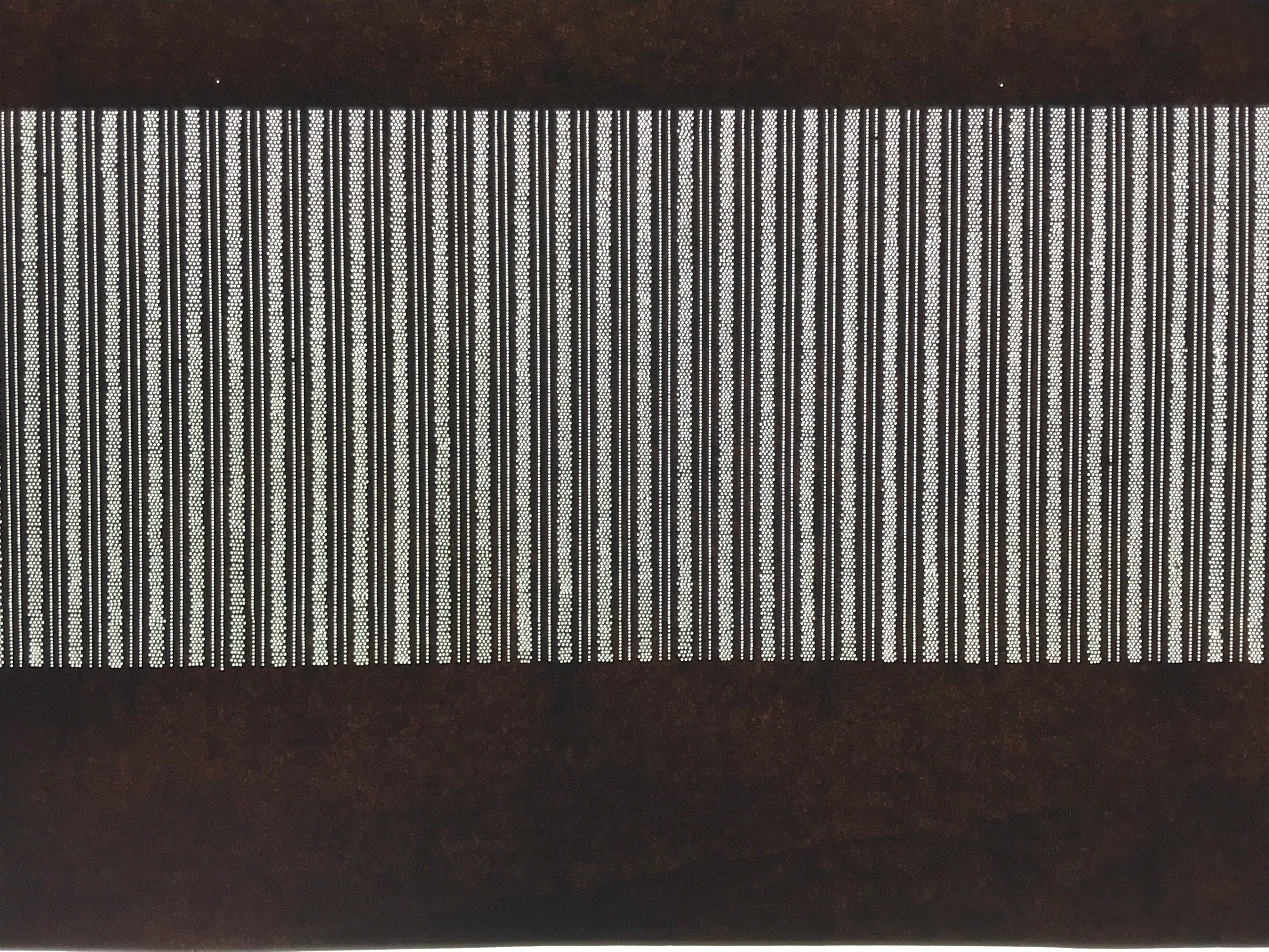 Antique Japanese Ise Katagami Paper Kimono Stencil Katazome Vertical Stripe A885