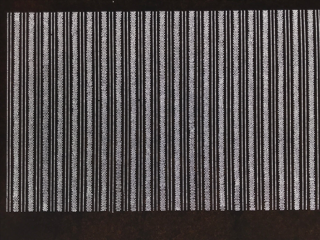 Antique Japanese Ise Katagami Paper Kimono Stencil Katazome Vertical Stripe A885