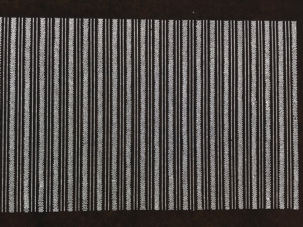 Antique Japanese Ise Katagami Paper Kimono Stencil Katazome Vertical Stripe A885