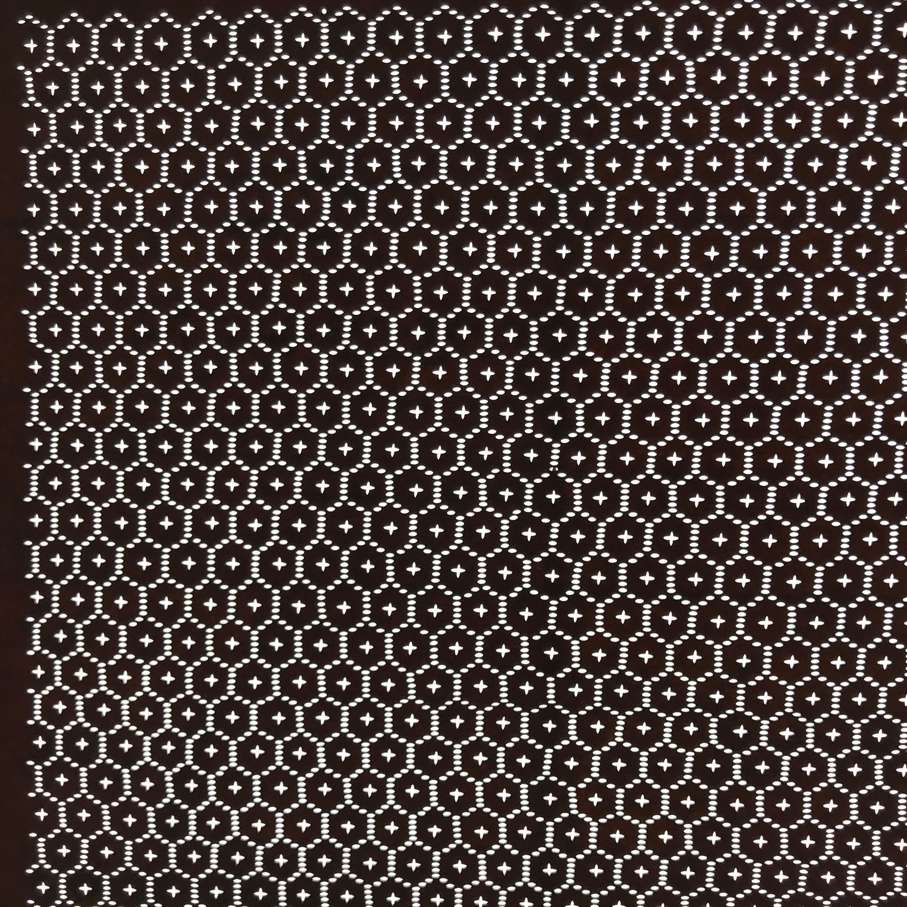 Antique Japanese Ise Katagami Paper Kimono Stencil Kikko Hexagon Shell A689