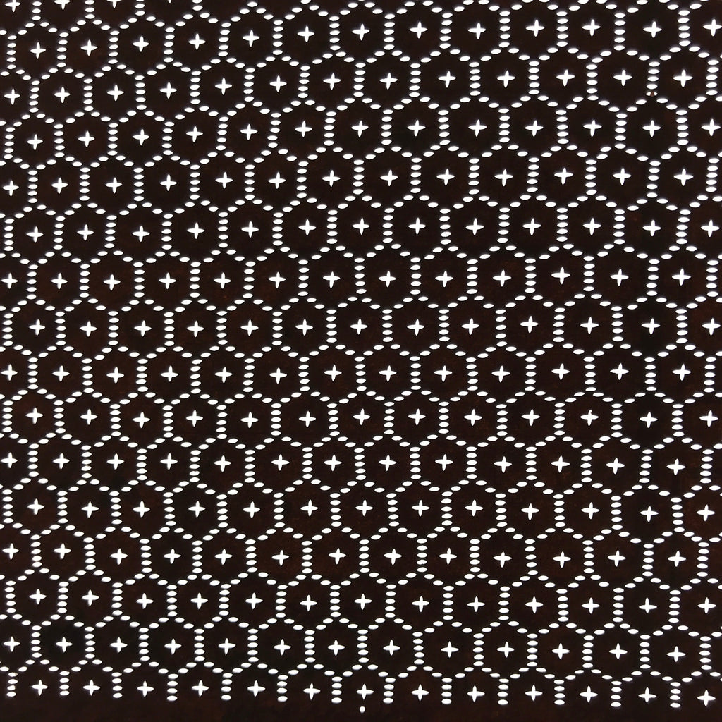Antique Japanese Ise Katagami Paper Kimono Stencil Kikko Hexagon Shell A689