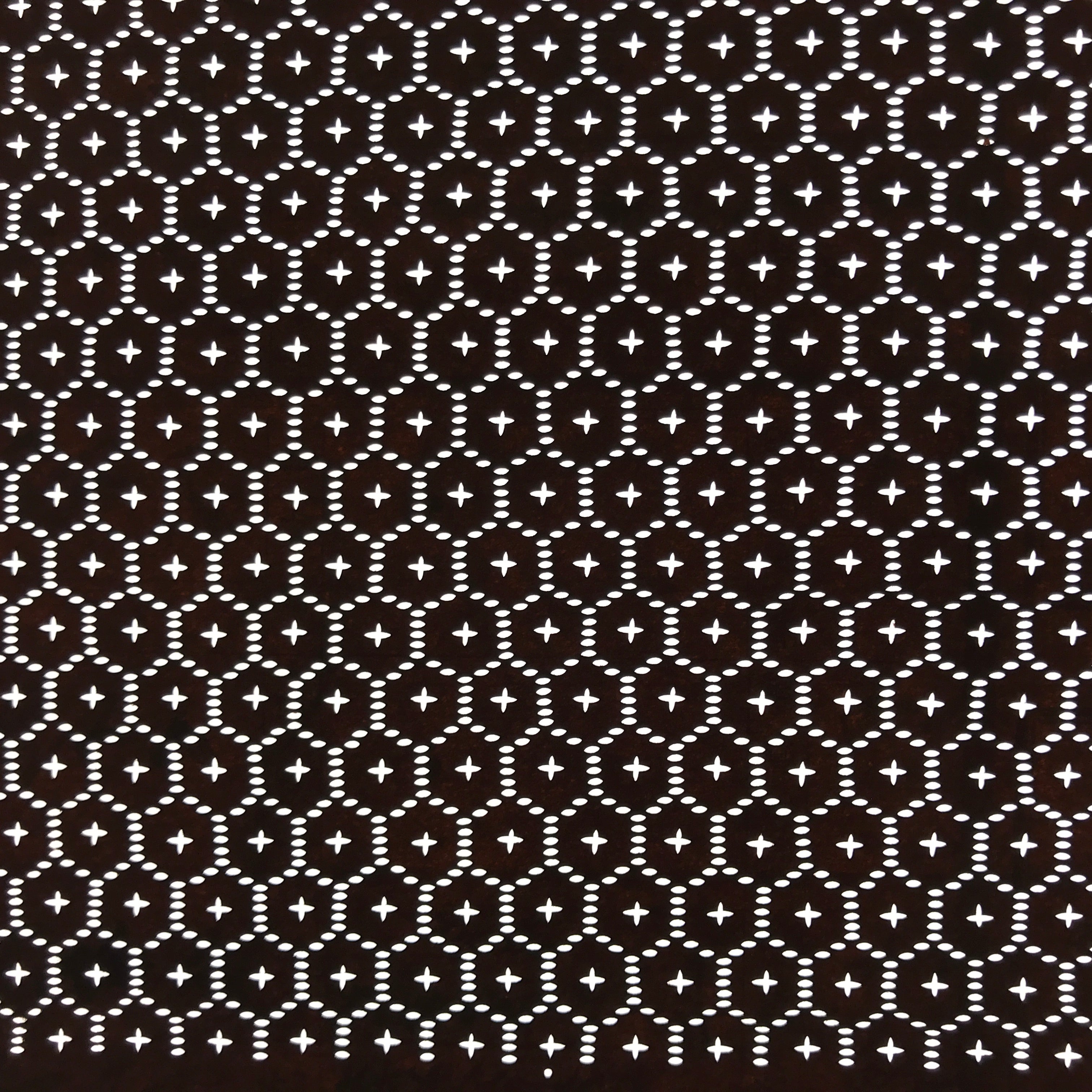 Antique Japanese Ise Katagami Paper Kimono Stencil Kikko Hexagon Shell A689