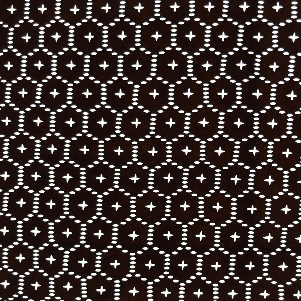 Antique Japanese Ise Katagami Paper Kimono Stencil Kikko Hexagon Shell A689