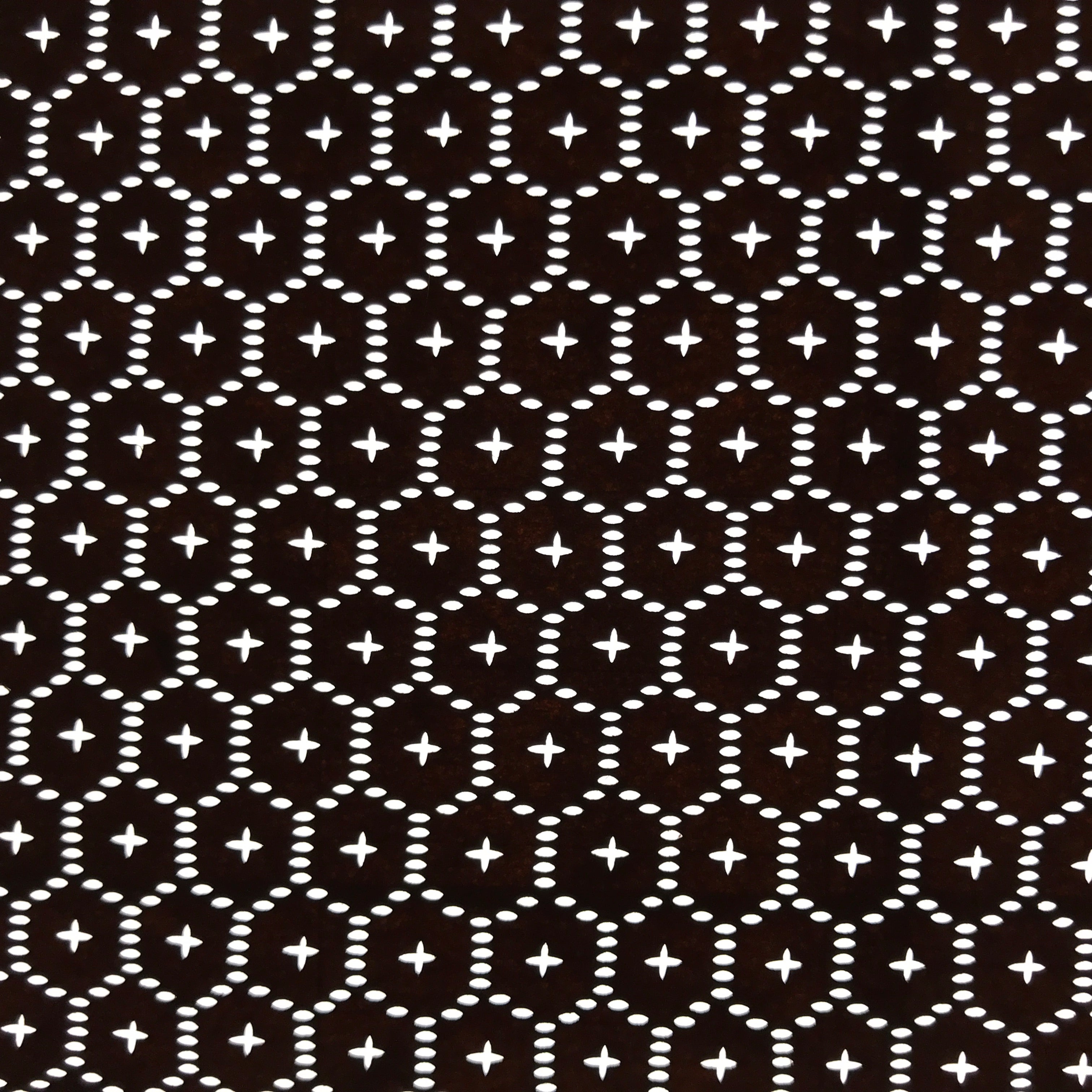 Antique Japanese Ise Katagami Paper Kimono Stencil Kikko Hexagon Shell A689