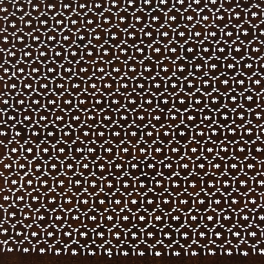 Antique Japanese Ise Katagami Paper Kimono Stencil Kikko Hexagon Shell A711